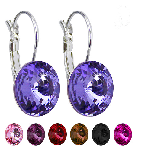 Elegantní visací naušnice s krystaly Swarovski