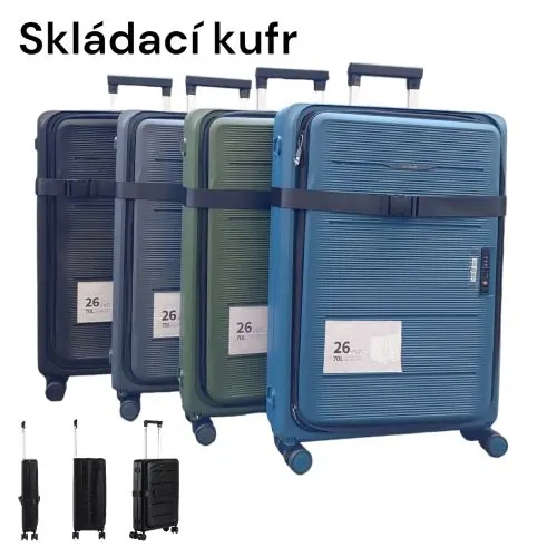 Cestovní kufr – skládací, velikost L, zámek TSA