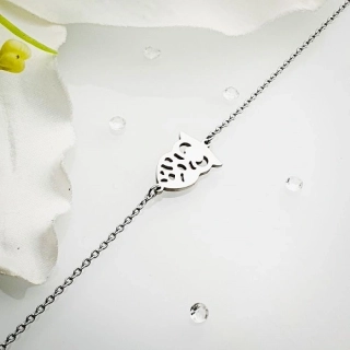Dámský ocelový náramek s přívěskem sova – elegantní a stylový doplněk