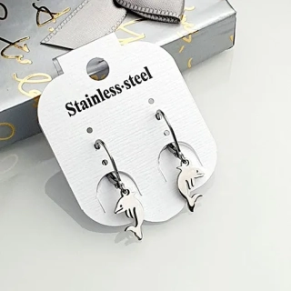 Dámské ocelové náušnice - francouzský háček - delfín