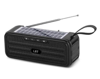 Bezdrátový Bluetooth reproduktor L-8T černý: Solární panel, TWS, 5W