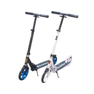 Městská skládací koloběžka Scooter s nosností 100 kg – černá/bílá