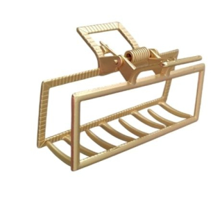 Kovový skřipec do vlasů – barva zlatá, 7 cm